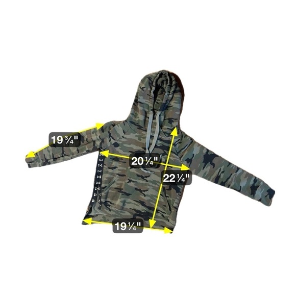 NSF Soul Cycle Camo Lissie Cozy Fleece Drawstring Green Hoodie Sweatshirt M - Picture 5 of 9